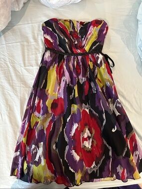 The Limited Black-Lined Multicolor Stripe Dress